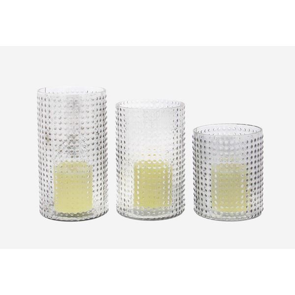 Picture of Set 3 Glass Candle Holders