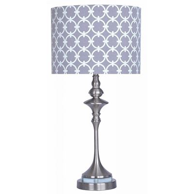 Picture of Nickel W/Gray Shade Table Lamp