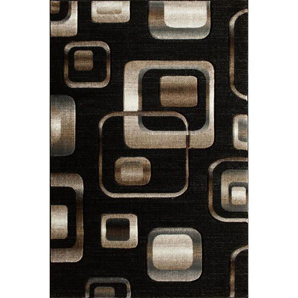 Picture of Lineville Black Squares 8x10 Rug