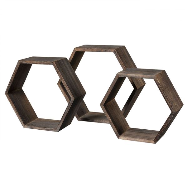 Picture of Set 3 Hex Shelves