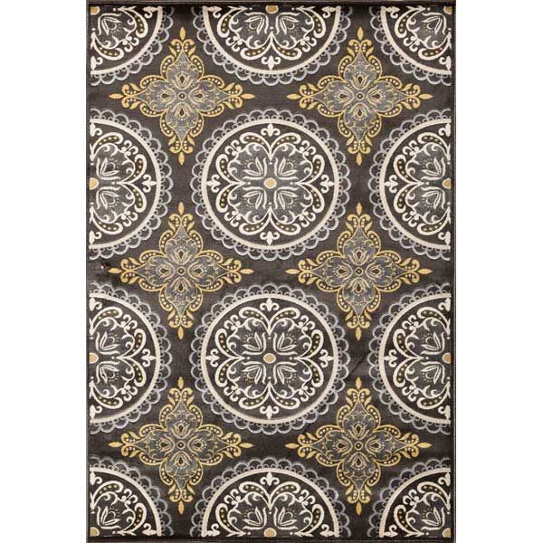 Picture of Pena Charcoal & Yellow Rug