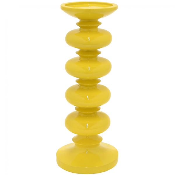 Picture of Yellow Turned Candle Stick