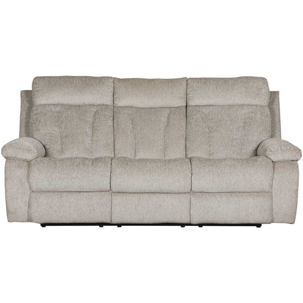 Mitchiner Grey Reclining Sofa With Drop, How To Hide The Back Of A Reclining Sofa