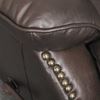 Picture of Patterson Chocolate Italian Leather Glider Recliner