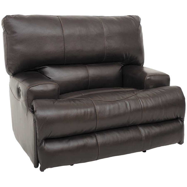 Picture of Wembley Chocolate Italian Leather Power Recliner