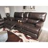 Picture of Wembley Chocolate Italian Leather Reclining Loveseat