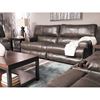 Picture of Wembley Steel Italian Leather Power Reclining Loveseat