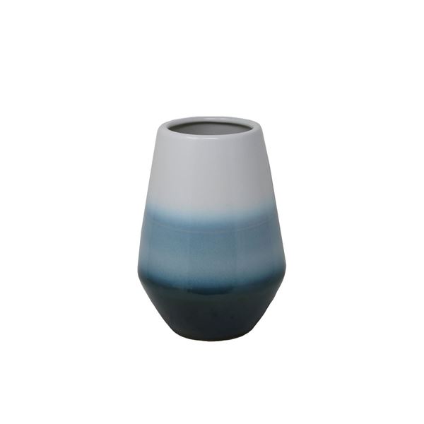 Picture of White and Blue Ceramic Vase