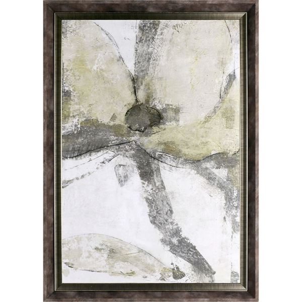 Picture of Framed Yellow Grey Floral