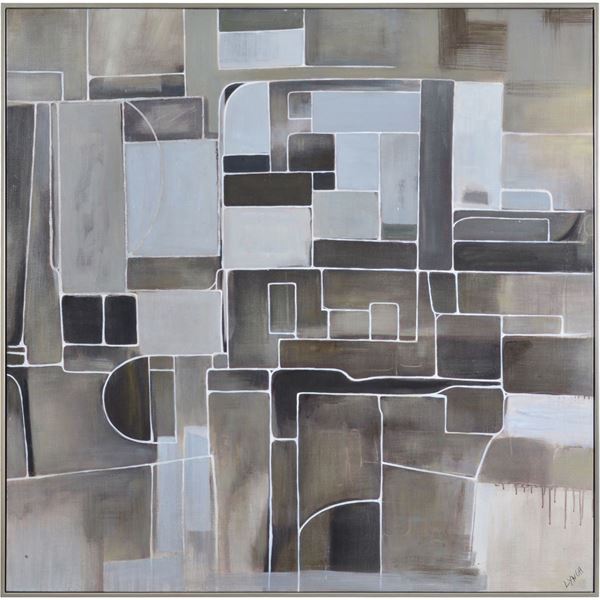 Picture of Grey Taupe Abstract Wall Art