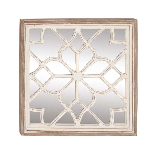 Picture of Wood Mirror With Fretwork Design