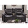 Picture of Kenzie Leather Reclining Console Loveseat