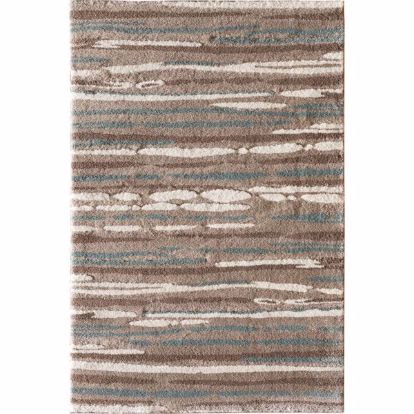 Picture of Lemars Linear Mocha Teal 5x7 Rug