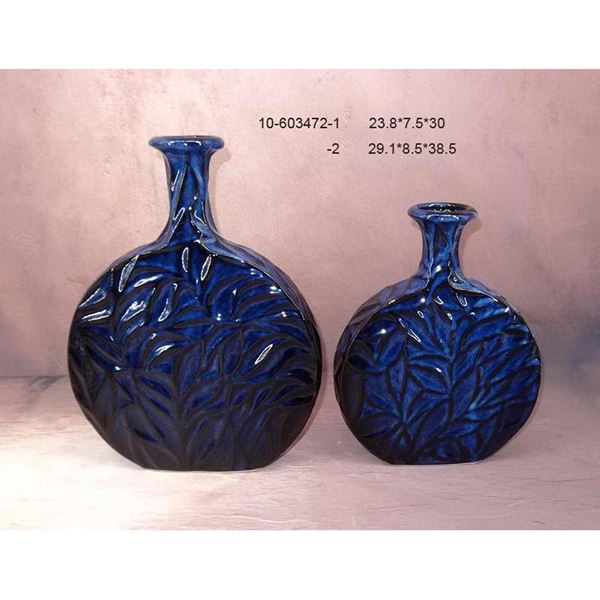Picture of Deep Blue Leaf Vase