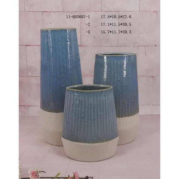 Picture of Stone Blue Two Tone Vase