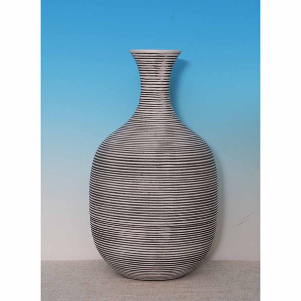 Picture of Large Black Lined Natural Vase