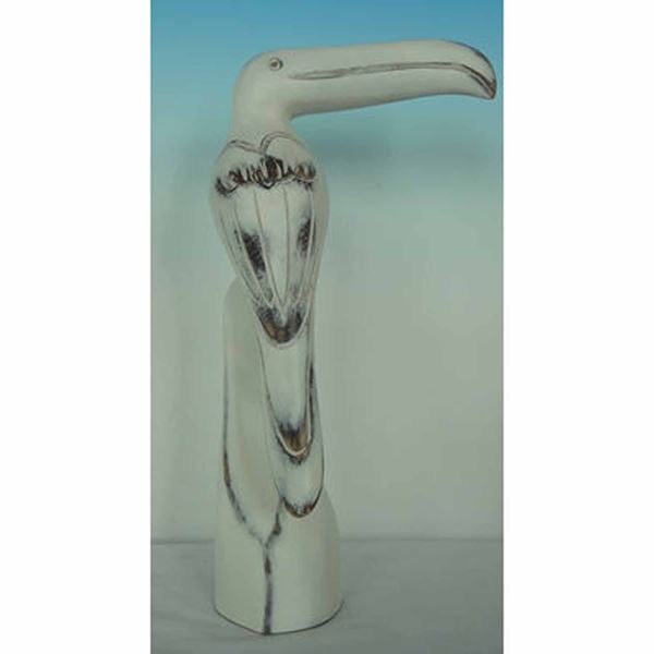 Picture of White Distressed Bird Sculpture