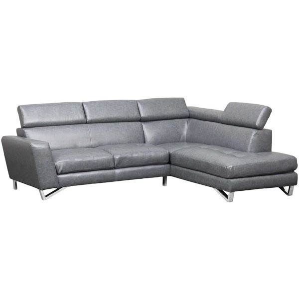 Picture of Gray 2 PC Bonded Leather Sectional