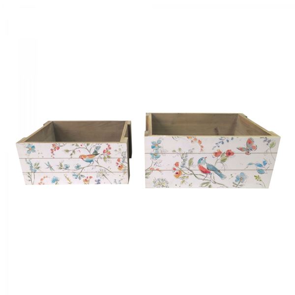 Picture of Set of 2 Floral Boxes