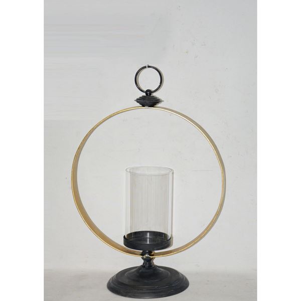 Picture of Circle Glass Metal Candle Holder