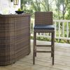 Picture of BRADENTON OUTDOOR WICKER BAR HEIGHT STOOLS W/NAVY CUSHION