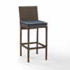 Picture of BRADENTON OUTDOOR WICKER BAR HEIGHT STOOLS W/NAVY CUSHION