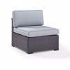 Picture of BISCAYNE ARMLESS CHAIR W/BLUE CUSHIONS