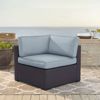 Picture of BISCAYNE CORNER CHAIR W/BLUE CUSHIONS
