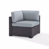 Picture of BISCAYNE CORNER CHAIR W/BLUE CUSHIONS