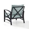 Picture of KAPLAN ARM CHAIR IN OILED BRONZE WITH MIST UNIVERS