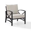 Picture of KAPLAN ARM CHAIR IN OILED BRONZE WITH OATMEAL UNIV