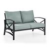 Picture of KAPLAN LOVESEAT IN OILED BRONZE WITH MIST UNIVERSA