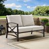 Picture of KAPLAN LOVESEAT IN OILED BRONZE WITH OATMEAL UNIVE
