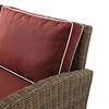 Picture of BRADENTON OUTDOOR WICKER LOVESEAT WITH SANGRIA CUS