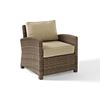 Picture of BRADENTON OUTDOOR WICKER ARM CHAIR WITH SAND CUSHI