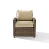 Picture of BRADENTON OUTDOOR WICKER ARM CHAIR WITH SAND CUSHI