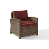 Picture of BRADENTON OUTDOOR WICKER ARM CHAIR WITH SANGRIA CU