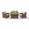 Picture of BRADENTON 4 PIECE OUTDOOR WICKER SEATING SET/Sand Cushions
