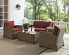 Picture of BRADENTON 4 PIECE OUTDOOR WICKER SEATING SET WITH