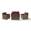 Picture of BRADENTON 4 PIECE OUTDOOR WICKER SEATING SET WITH