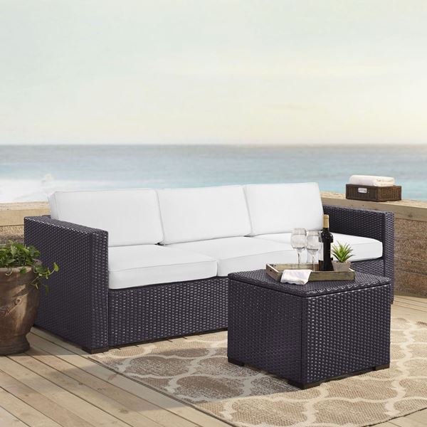 Picture of BISCAYNES SOFA W/TBL WHITE
