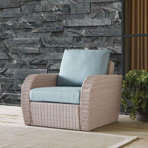 Picture of ST AUGUSTINE OUTDOOR WICKER ARM CHAIR IN WEATHERED