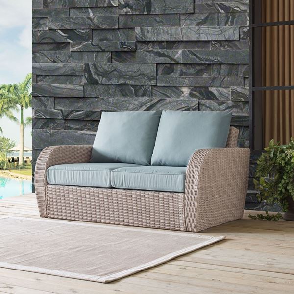 Picture of ST AUGUSTINE OUTDOOR WICKER LOVESEAT IN WEATHERED