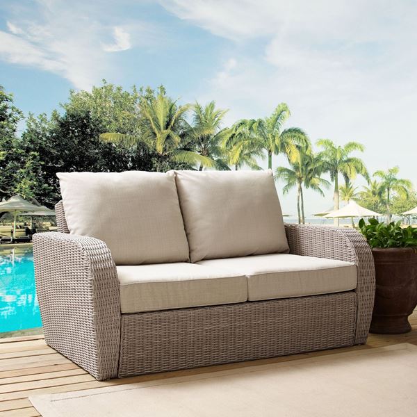 Picture of ST AUGUSTINE OUTDOOR WICKER LOVESEAT IN WEATHERED