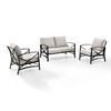 Picture of KAPLAN 3 PC OUTDOOR SEATING SET WITH OATMEAL CUSHI