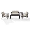 Picture of KAPLAN 5 PC OUTDOOR SEATING SET WITH OATMEAL CUSHI