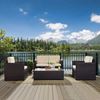 Picture of PALM HARBOR 4 PIECE OUTDOOR WICKER SEATING SET WIT