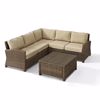Picture of BRADENTON 4-PIECE OUTDOOR WICKER SEATING SET W/SAND CUSHIONS