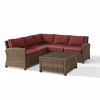 Picture of BRADENTON 4-PIECE OUTDOOR WICKER SEATING SET W/SANGRIA CUSHIONS