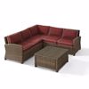 Picture of BRADENTON 4-PIECE OUTDOOR WICKER SEATING SET W/SANGRIA CUSHIONS